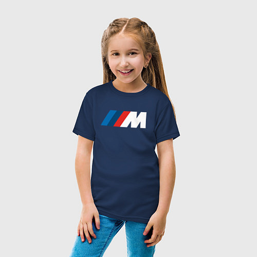 Детская футболка BMW M LOGO 2020 / Тёмно-синий – фото 4