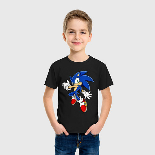 Детская футболка Sonic / Черный – фото 3