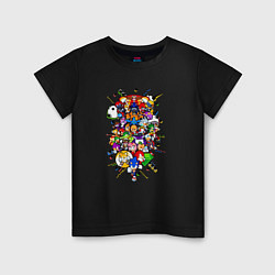 Футболка хлопковая детская Sonic Pixel Friends, цвет: черный