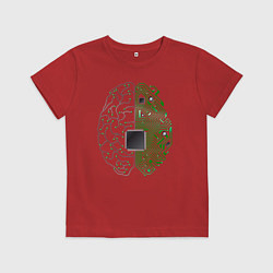 Футболка хлопковая детская Программист, цвет: красный
