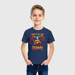 Футболка хлопковая детская Sum 41 Order In Decline, цвет: тёмно-синий — фото 2