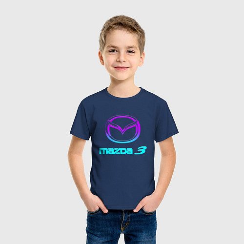 Детская футболка MAZDA / Тёмно-синий – фото 3