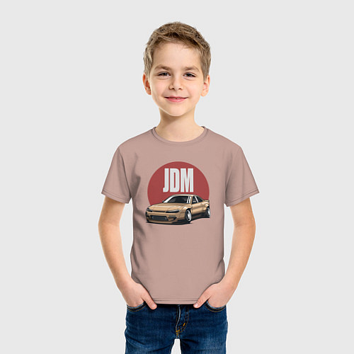 Детская футболка JDM / Пыльно-розовый – фото 3