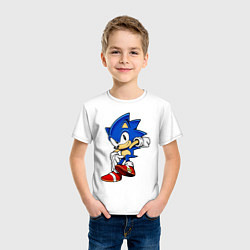 Футболка хлопковая детская SONIC, цвет: белый — фото 2