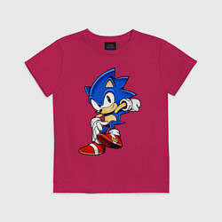 Футболка хлопковая детская SONIC, цвет: маджента