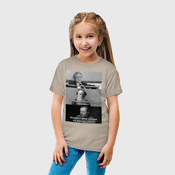 Футболка хлопковая детская Хочешь? Земфира, цвет: миндальный — фото 2