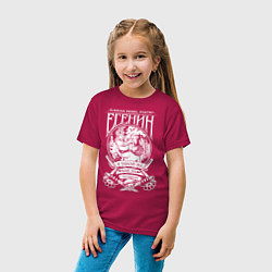 Футболка хлопковая детская Сергей Есенин, цвет: маджента — фото 2