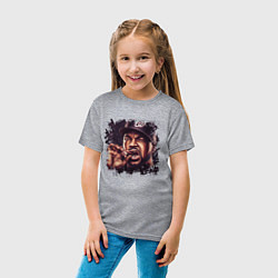 Футболка хлопковая детская Ice Cube, цвет: меланж — фото 2