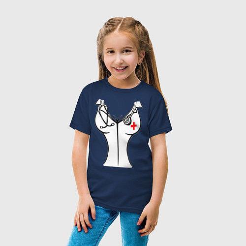 Детская футболка Медсестра / Тёмно-синий – фото 4