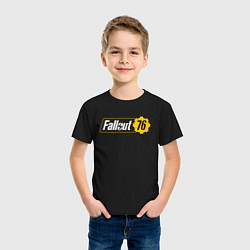 Футболка хлопковая детская FALLOUT 76, цвет: черный — фото 2