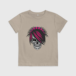 Детская футболка Эмо череп