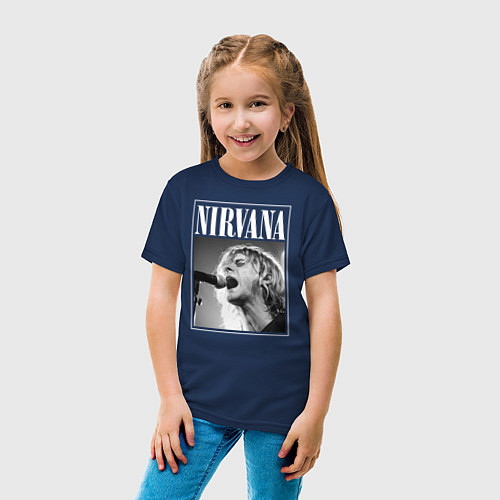 Детская футболка NIRVANA / Тёмно-синий – фото 4