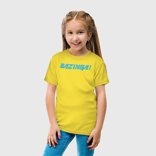 Детская футболка BAZINGA! / Желтый – фото 4