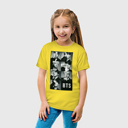 Футболка хлопковая детская BTS, цвет: желтый — фото 2