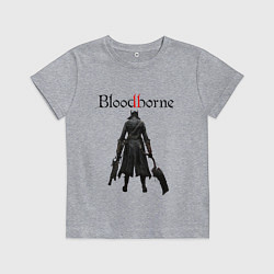 Футболка хлопковая детская Bloodborne, цвет: меланж