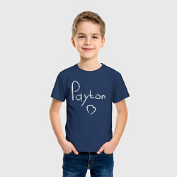 Футболка хлопковая детская PAYTON LOVE, цвет: тёмно-синий — фото 2