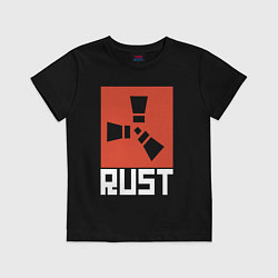Футболка хлопковая детская RUST, цвет: черный