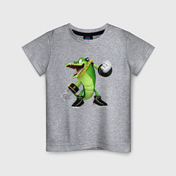 Футболка хлопковая детская Sonic Crocodile, цвет: меланж