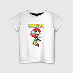 Футболка хлопковая детская Sonic, цвет: белый