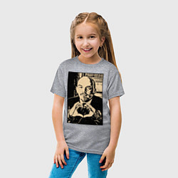 Футболка хлопковая детская Ленин Oko, цвет: меланж — фото 2