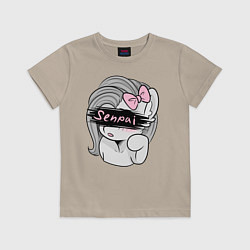 Футболка хлопковая детская Senpai, цвет: миндальный