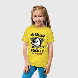 Футболка хлопковая детская ANAHEIM DUCKS, цвет: желтый — фото 2