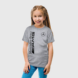 Футболка хлопковая детская MERCEDES-BENZ AMG, цвет: меланж — фото 2