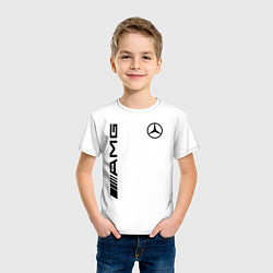 Футболка хлопковая детская MERCEDES-BENZ AMG, цвет: белый — фото 2