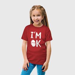 Футболка хлопковая детская IM OK, цвет: красный — фото 2
