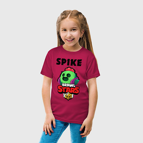 Детская футболка BRAWL STARS SPIKE / Маджента – фото 4