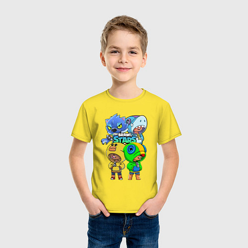 Детская футболка Brawl Stars Leon Quattro / Желтый – фото 3