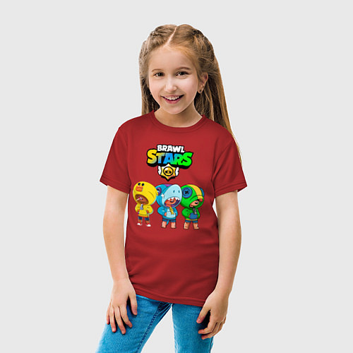 Детская футболка BRAWL STARS LEON / Красный – фото 4