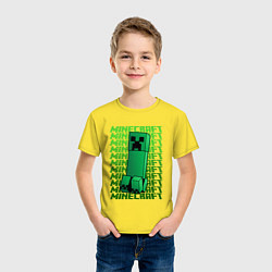 Футболка хлопковая детская MINERCRAFT CREEPER, цвет: желтый — фото 2