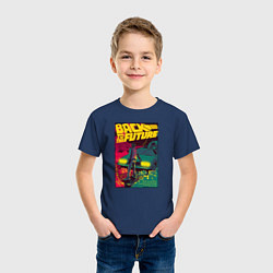 Футболка хлопковая детская Back to the Future, цвет: тёмно-синий — фото 2