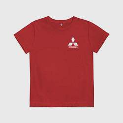 Футболка хлопковая детская MITSUBISHI, цвет: красный