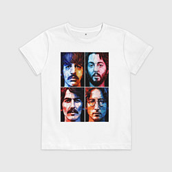 Футболка хлопковая детская THE BEATLES, цвет: белый