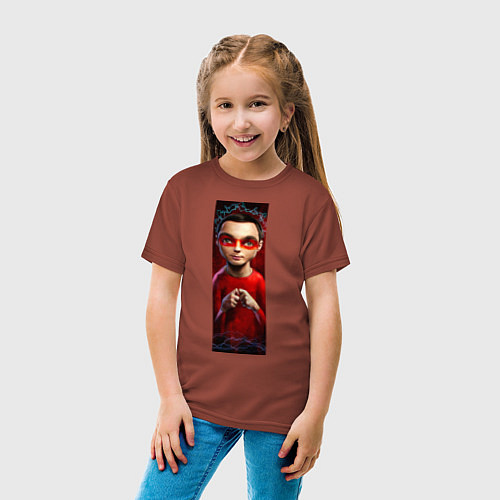 Детская футболка Sheldon / Кирпичный – фото 4
