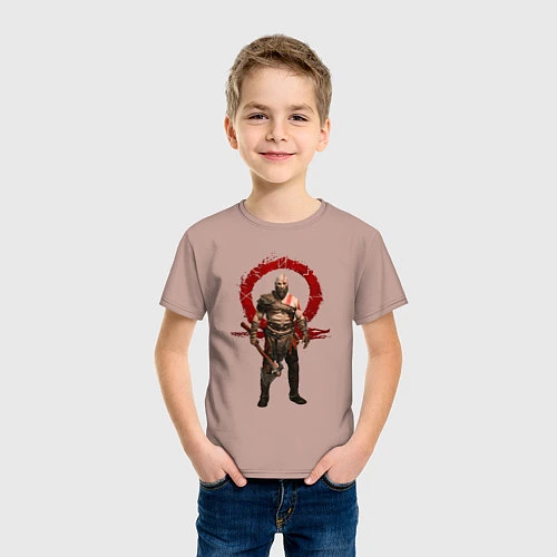 Детская футболка GOD OF WAR / Пыльно-розовый – фото 3