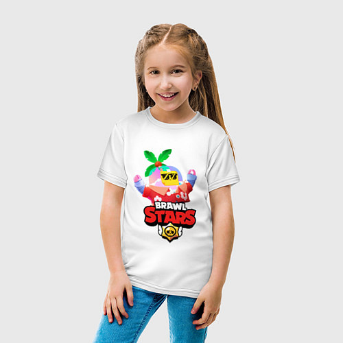 Детская футболка BRAWL STARS TROPICAL SPROUT / Белый – фото 4