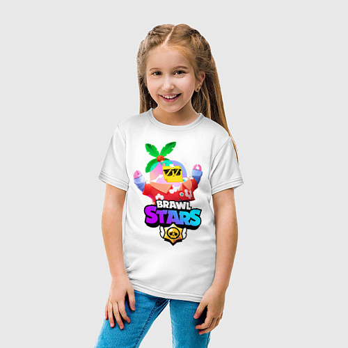 Детская футболка BRAWL STARS TROPICAL SPROUT / Белый – фото 4