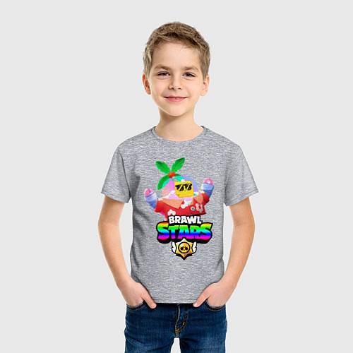 Детская футболка BRAWL STARS TROPICAL SPROUT / Меланж – фото 3