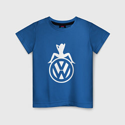 Футболка хлопковая детская Volkswagen Girl Z, цвет: синий