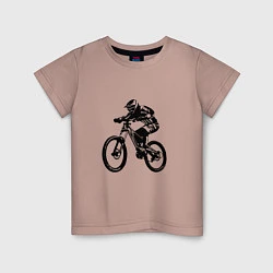 Футболка хлопковая детская Велоспорт Z, цвет: пыльно-розовый