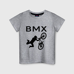 Футболка хлопковая детская Велоспорт BMX Z, цвет: меланж