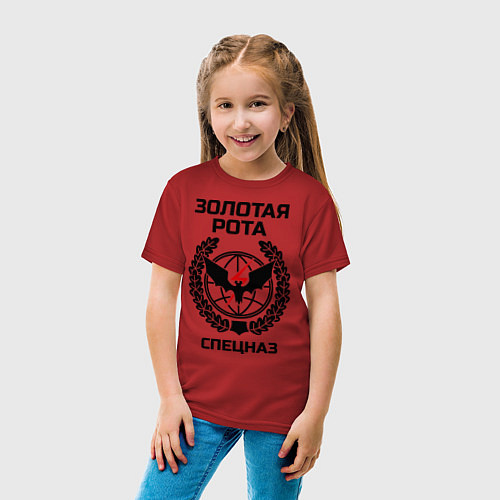 Детская футболка Спецназ: Золотая рота / Красный – фото 4