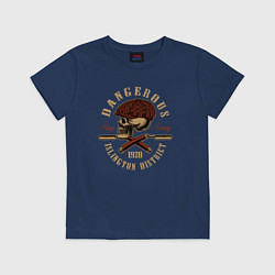 Детская футболка Острые козырьки Череп и бритвы