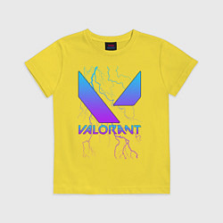 Футболка хлопковая детская VALORANT, цвет: желтый