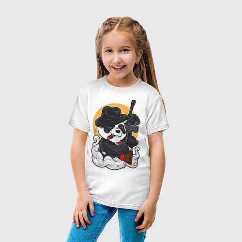 Детская футболка Panda Gangster / Белый – фото 4