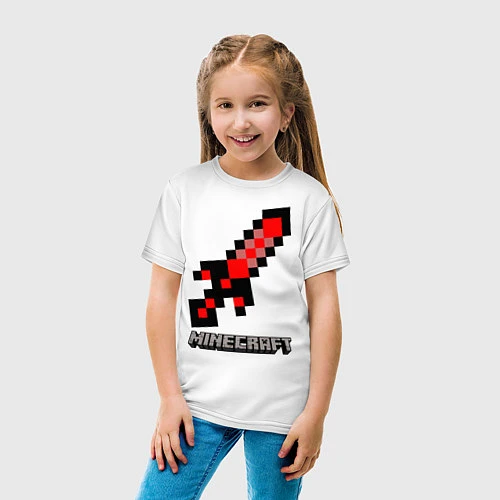 Детская футболка МЕЧ MINECRAFT / Белый – фото 4