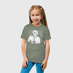 Футболка хлопковая детская Спайк Шпигель Cowboy Bebop, цвет: авокадо — фото 2